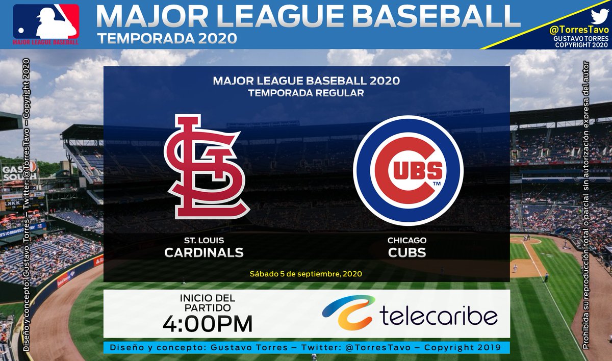 TorresTavo's tweet photo. St. Louis Cardinals – Chicago Cubs
TV: @CanalTelecaribe
Con: @pelotacaliente1, @jomarenco, @lapayata y Marcos Pérez
#BGLXTelecaribe https://t.co/HwNH68XGTa