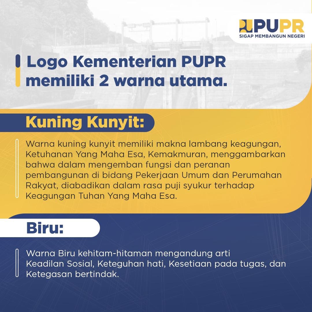KemenPU's tweet photo. Kini, sudah lebih dari lima dasawarsa Kementerian PUPR dikenal dengan identitas khasnya yaitu baling-baling kuning-biru. 

Sahabat penasaran dengan makna yang tersimpan di balik Logo PUPR? Simak penjelasannya pada gambar! https://t.co/ErCPv0X2zJ