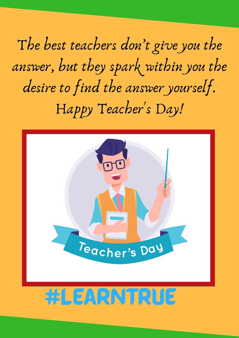 LearntrueSkill's tweet photo. #HappyTeachersDay 
#learntrue #Besteducation #Professional #courses https://t.co/bqdkH7mUT8