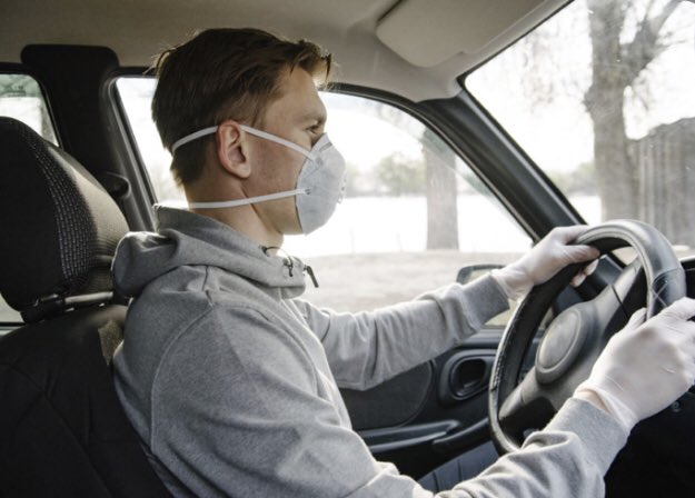 try14me's tweet photo. Has anyone else started playing the game of “pulling up to the red light or stop sign, looking over and seeing this....then just bust out laughing while looking directly at the solo driver”? #MasksAreForSheep https://t.co/wasic8ISkf