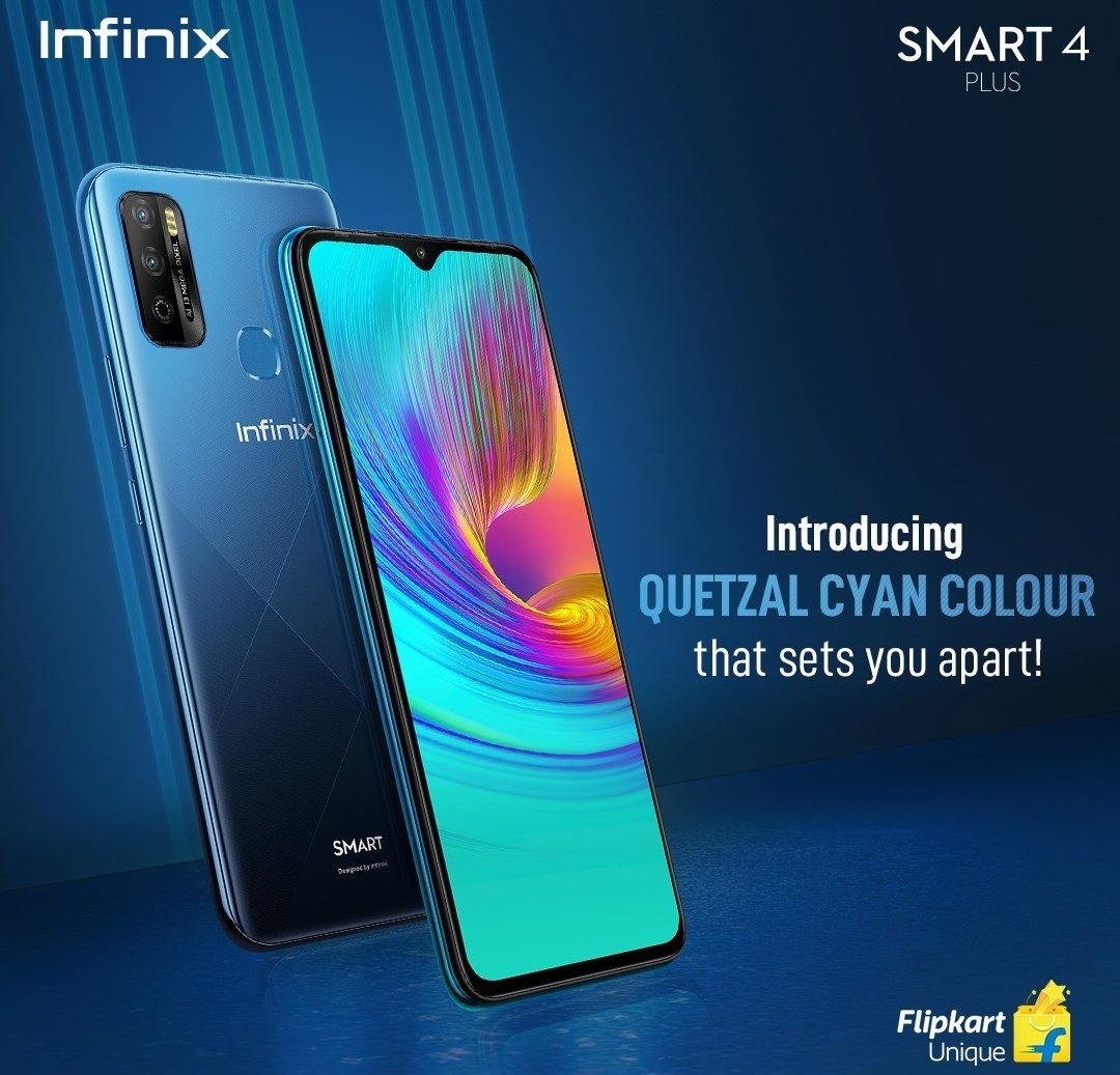 SwasthSutra's tweet photo. Infinix Smart 4 Plus New Quetzal Cyan Color Variant Next Sale On @Flipkart in 8th September 😍😍

#Infinix #InfinixSmart4Plus #4G https://t.co/8IJvSbTKfO