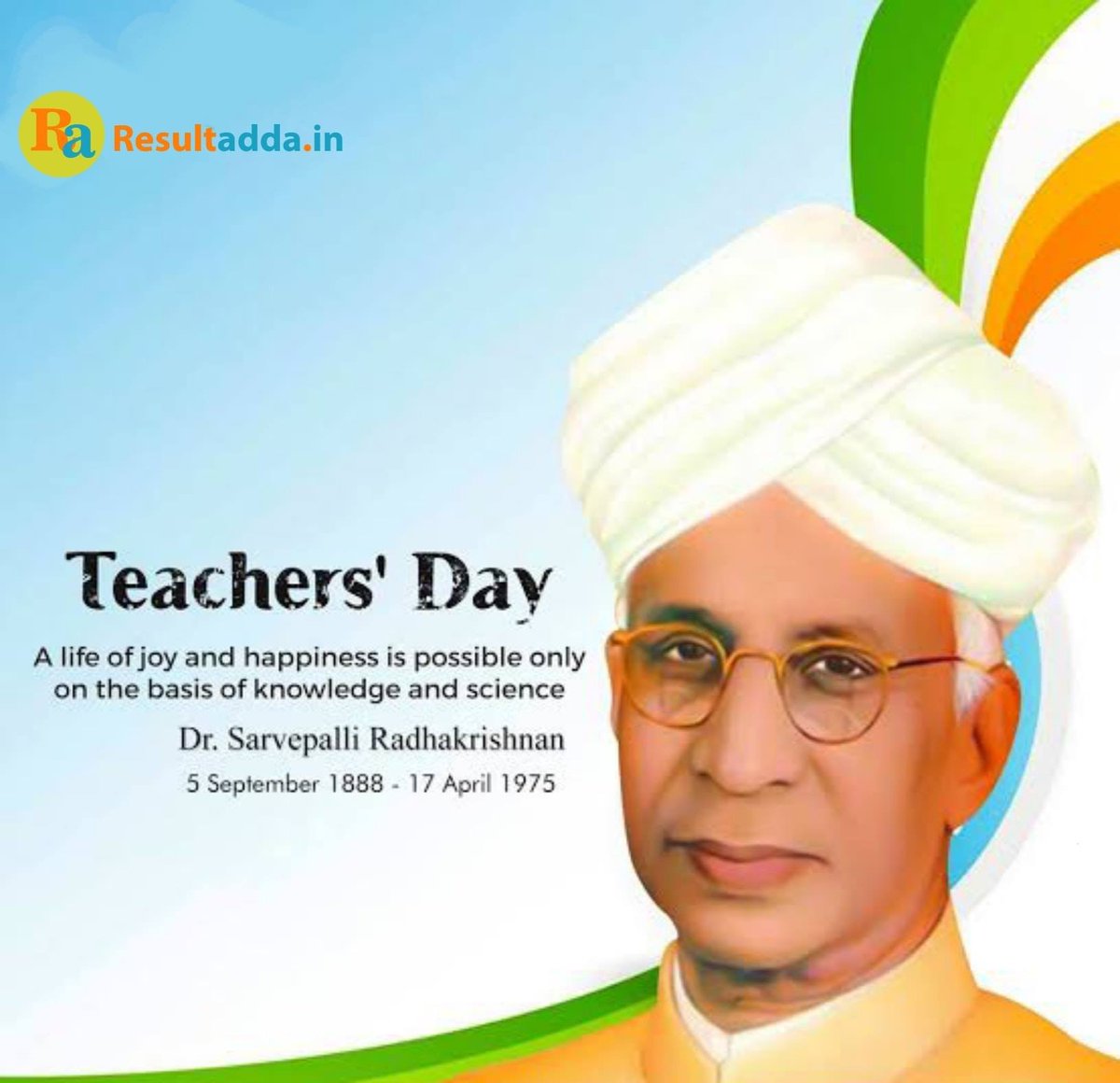 resultadda's tweet photo. शिक्षक दिवस पर #ResultAdda​ परिवार की ओर से समस्त शिक्षकों ​​को शुभकामनाएं.
#HappyTeachersDay https://t.co/Nr6r6q57mz