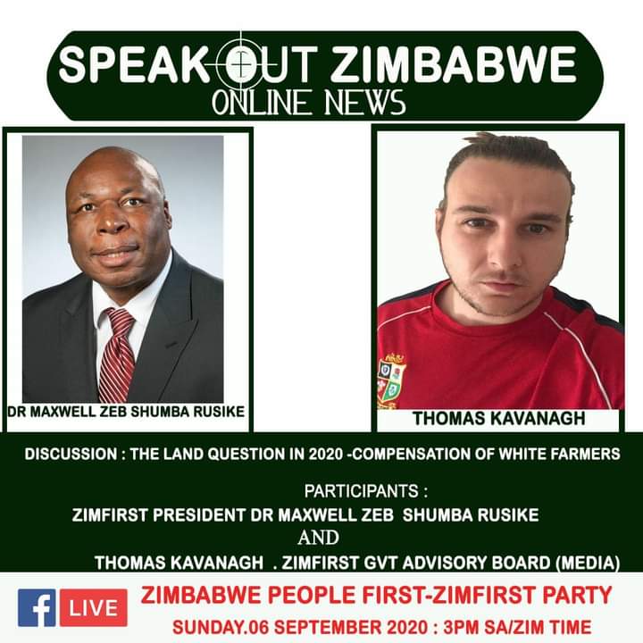 ZimfirstParty's tweet photo. Tune in for a discussion on White Farmers compensation. https://t.co/igP6Xpw4sd
