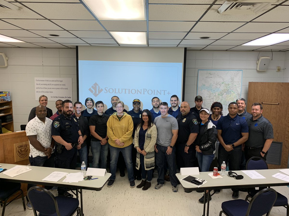 SolutionPPlus1's tweet photo. What an amazing experience training first responders from the Shreveport Police Dept and Fire Dept in Crisis Intervention! @JoeSmarro @Jesse_Trevino_ just secured an extended contract to train more of their people. Thank you to the @thesimplechurch for making this possible! https://t.co/uV05AeXs0B