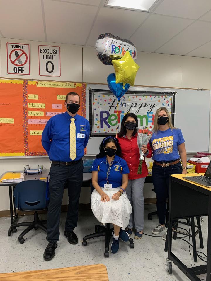Bookwormshawn's tweet photo. Wishing a very happy retirement to 
Mrs. Luz Legra who taught with all her heart for 40 years! I'm so happy I got the opportunity to work with her! @tampajhs  @ChrisFuller712 https://t.co/0MB5TwwZQf