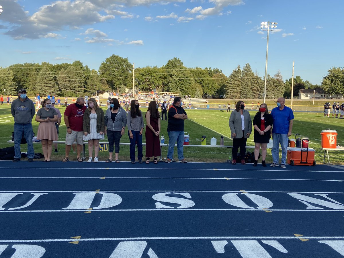 Mrs_NDavis's tweet photo. Congrats to the band seniors recognized at senior night tonight- Jetta, Kyle, Olivia, Shana, AbiJo, Maddie, Ashley, Emilee, and Amber- We are very blessed to have this great group as leaders in our band!🎶 #hudsonschools https://t.co/WvLFVL0YdR