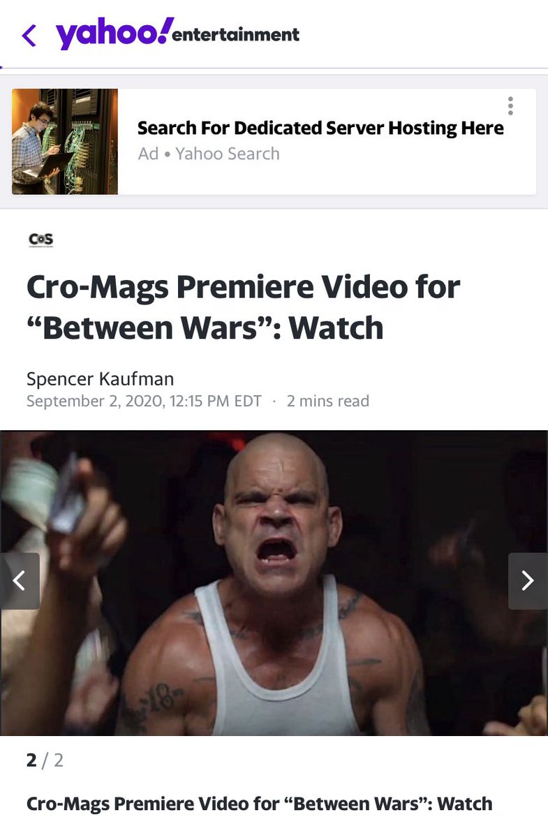 realcromags's tweet photo. @yahooentertainment feeling the love- 🔥🔥🔥
https://t.co/V9iKMGY9nB
#cromags #betweenwars #cromagsbetweenwars @missiontwoent @arising_empire https://t.co/HGBCCZtgPH