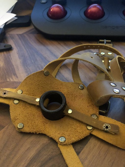 Let&rsquo;s see how this 3D printed gag attachment fares during our cam show later tonight, shall we? https://t