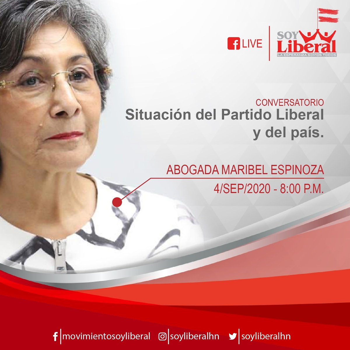 Recuerden el día de hoy a las 8:00 pm