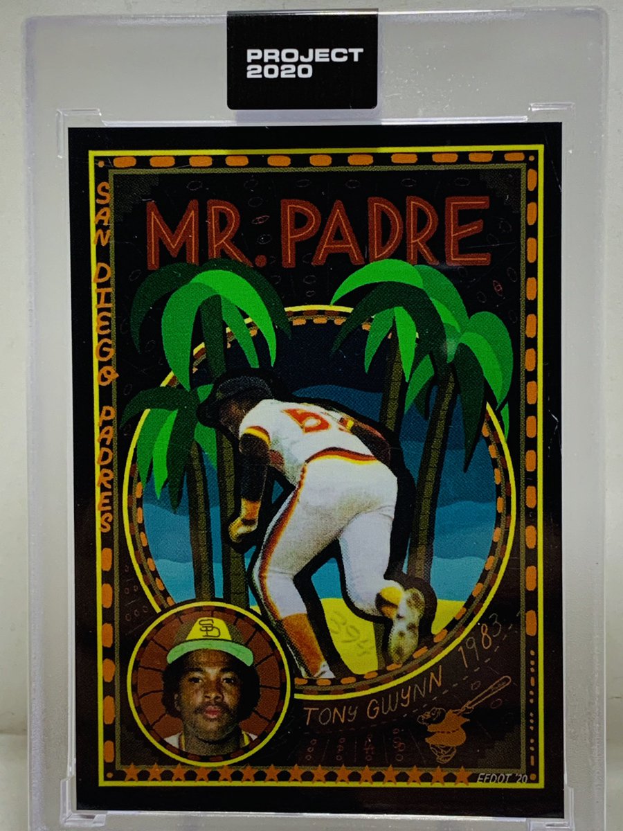 TradesBaseball's tweet photo. Topps #Project2020
Tony Gwynn - Mr. Padre
By Efdot.
Card #94
#PrintRun 31,030
In hand it looks spectacular.
Very San Diego. https://t.co/BvmsJ7aFqi