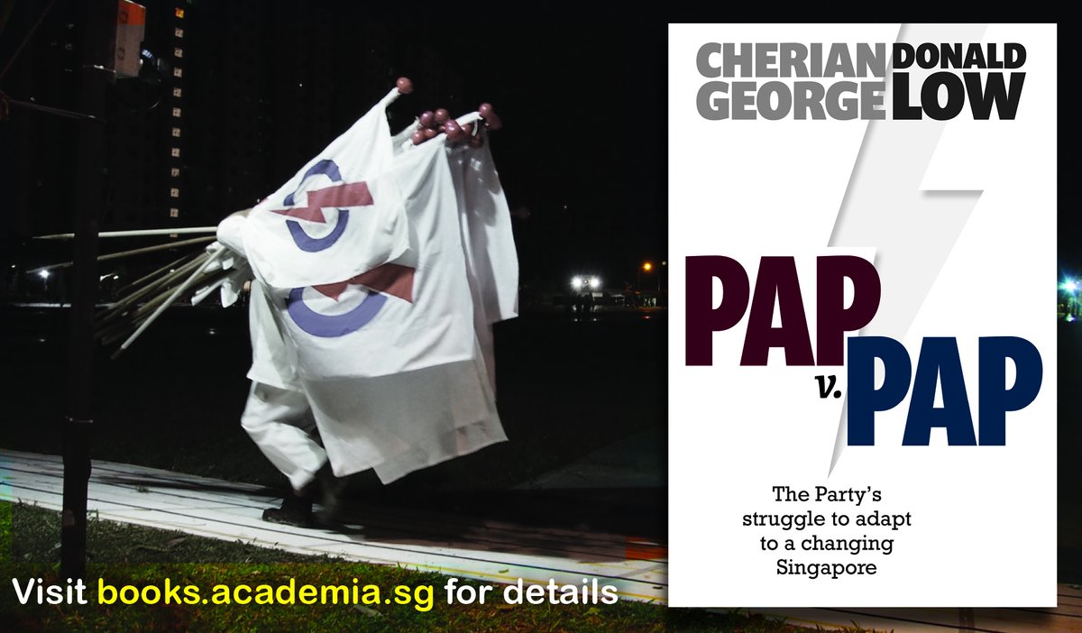 cheriangeorge's tweet photo. My forthcoming book co-authored with Donald Low, "PAP v. PAP: The Party's Struggle to Adapt to a Changing #Singapore", will be out next month. Now available for pre-order at https://t.co/cjQ4TOo9xJ. @sgelection @tocsg https://t.co/dGn4Fs58X2