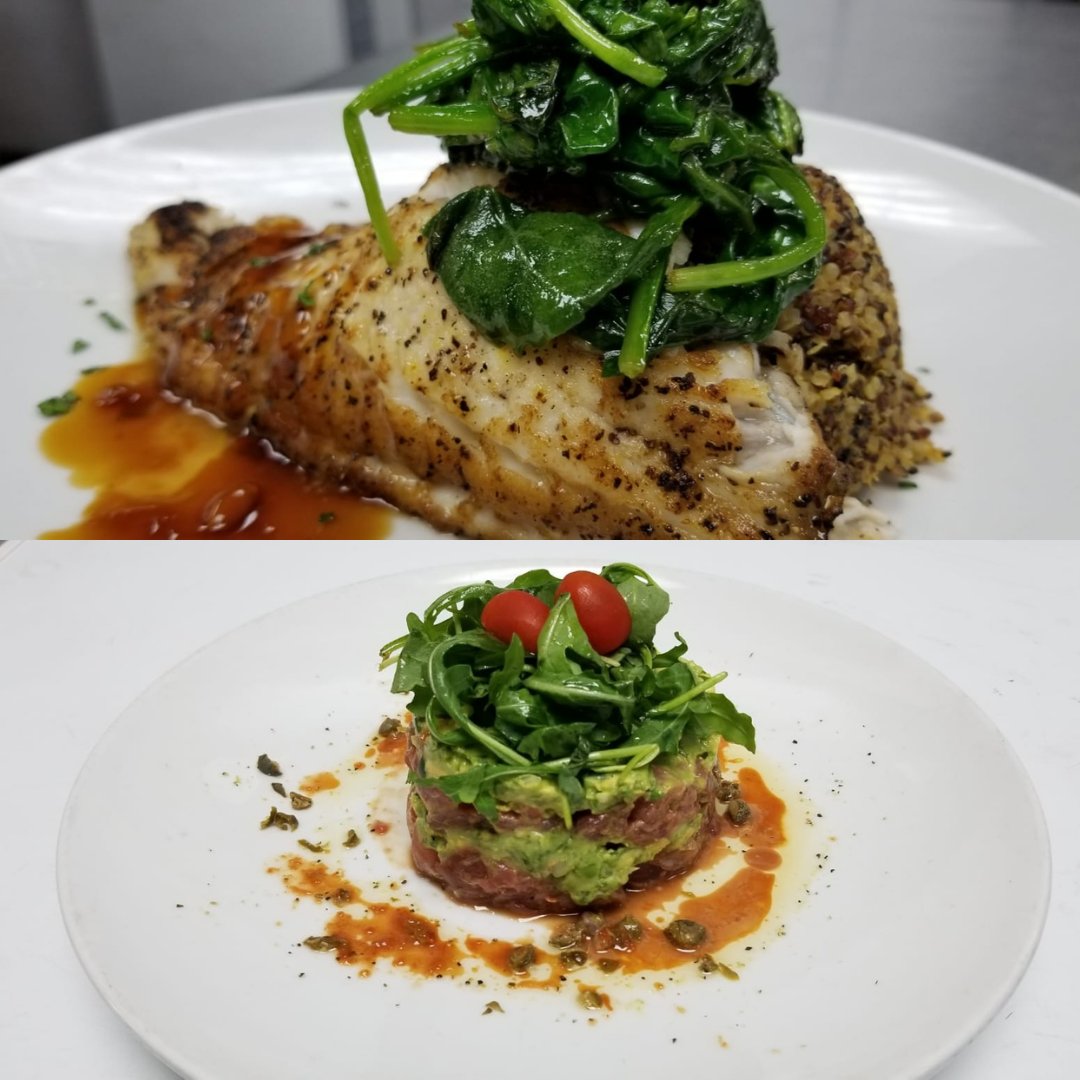 charleysgrill's tweet photo. Toro Tuna Tartare &amp; Black Bass, both locally caught by @Local130seafood and on our specials this week! 
#CharleysOceanGrill #LongBrandNJ #LaborDayWeekend #localcaught #freshspecials https://t.co/FBUqB6VtKa