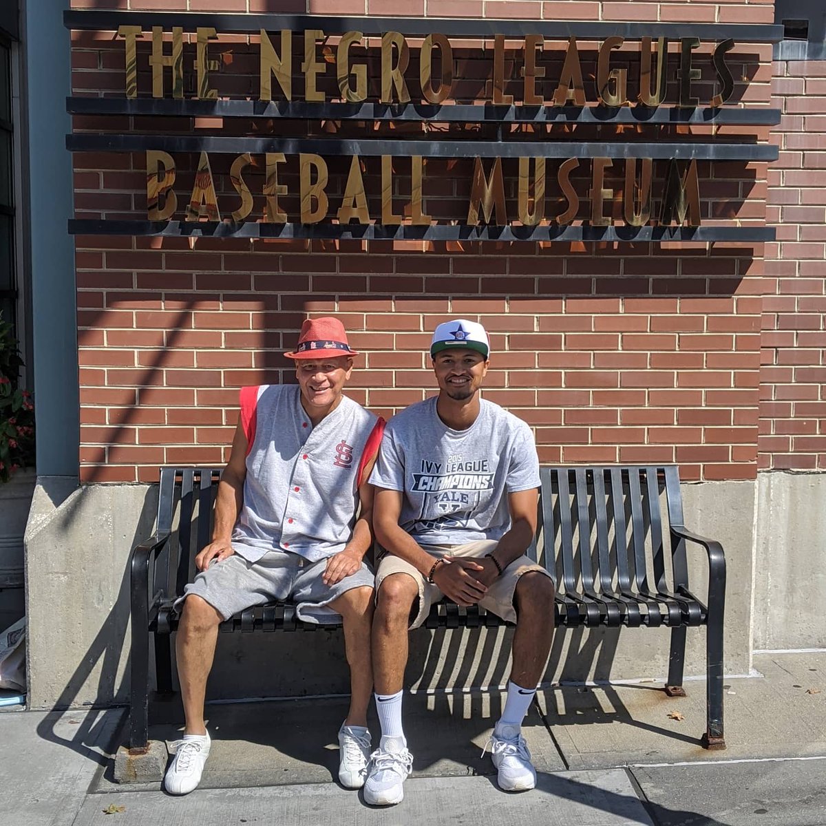 JD_fresh20's tweet photo. First road trip with dad since basketball camp and middle school. Amazed at the history. Joy seeing us thrive. Anger at the injustices then and now. Inspired to see us make something out of nothing. Pure bliss bc of an unforgettable memory w/ pops. #NegroLeagues #STLStars https://t.co/MDqfnYvLt8
