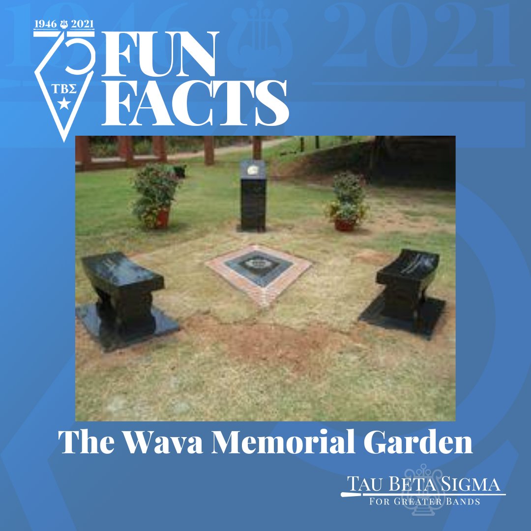 TauBetaSigma's tweet photo. In July of 2014, the Wava Memorial Garden was completed and unveiled at our National Headquarters. Active sisters and alumni came together to finance this memorial and attend the ceremony marking its’ completion. 

#75FunFacts #TBSFunFactFriday https://t.co/1x1ysLj5fl