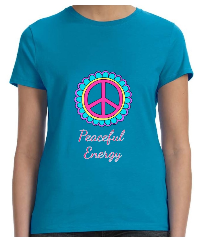 Both the front and back of these t-shirts are available for printed or embroidered personalization, making it a great choice for promotional giveaways. 
promotionalproductsuniverse.com/peaceful-energ…
#Peacefulenergy  #Peace #Yourlogo  #PromotionalTshirts