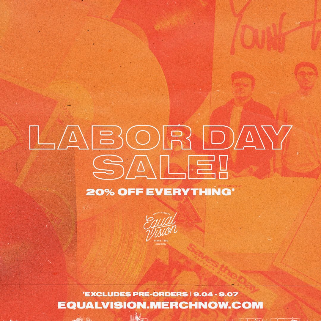 picturesqueband's tweet photo. Cash in on that Labor Day deal with @equalvision their entire @merchnow store is 20% off 🙌 https://t.co/Kk0tf5f1Ew