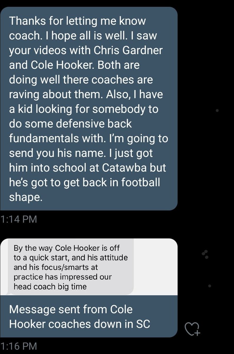 704DBCoachAkers's tweet photo. People ask why I go so hard for my guys meaning players that I train its pretty simple and this is the reason why I stayed working with these 2 dragging them thru my sessions preparing them for the next level @colerocklin @chriswithdabred #MethodToMyMadness #IGetResults https://t.co/2sM0iDO03B