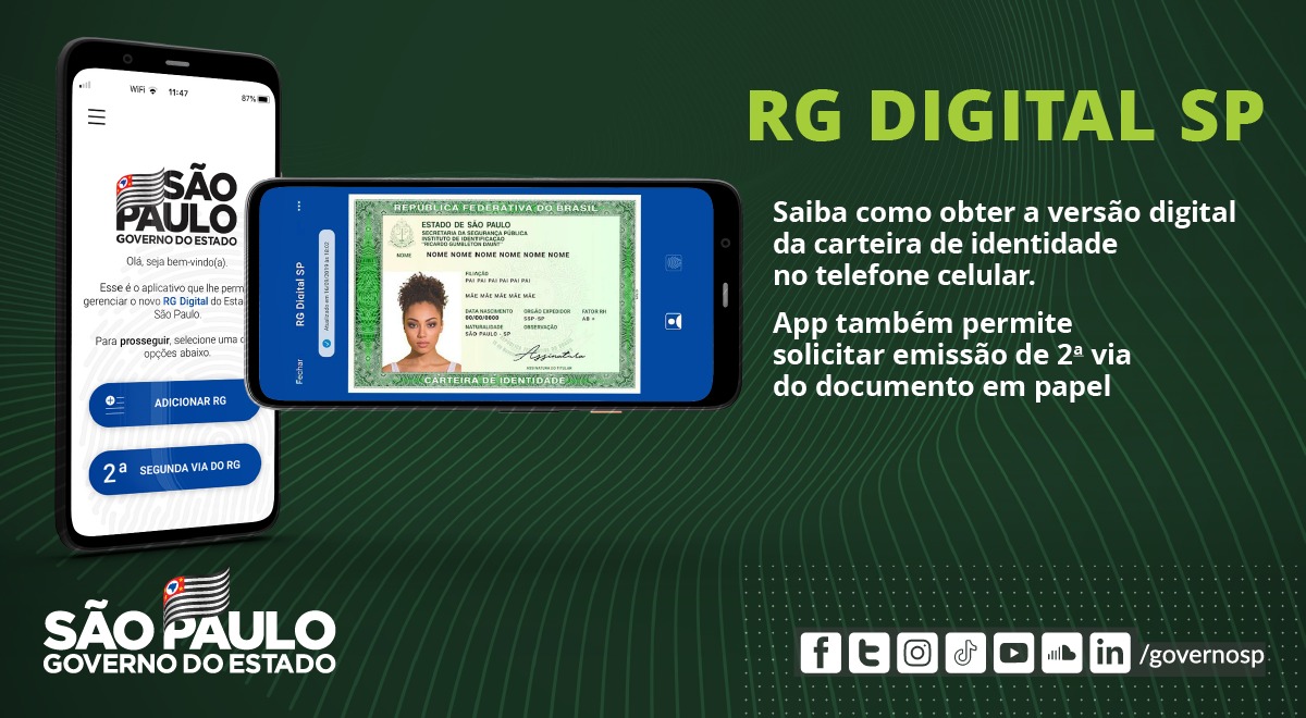 governosp's tweet photo. 😉 Você já está no futuro? Saiba como obter a versão digital do seu RG.
➡ App pode ser usado por qualquer pessoa que tenha emitido uma identidade no estado de # SP a partir de fevereiro de 2014.
Saiba + https://t.co/ZEX6G2YeG3
#identidadedigital
#rgdigital https://t.co/CMsokug179