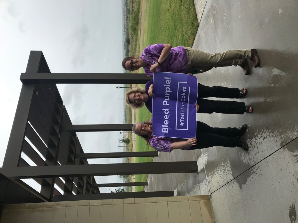 TarletonLib's tweet photo. Your librarians are proud Tarleton Texans! This is how we wear our purple.
#TarletonColors #NationalCollegeColorsDay https://t.co/jFpLS10uMb