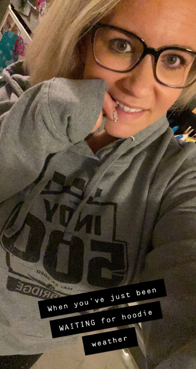 IndyCarChick's tweet photo. Loving this weather #indianagirl #indiananight #indy500 #hoodies https://t.co/Sykv6NRIpM