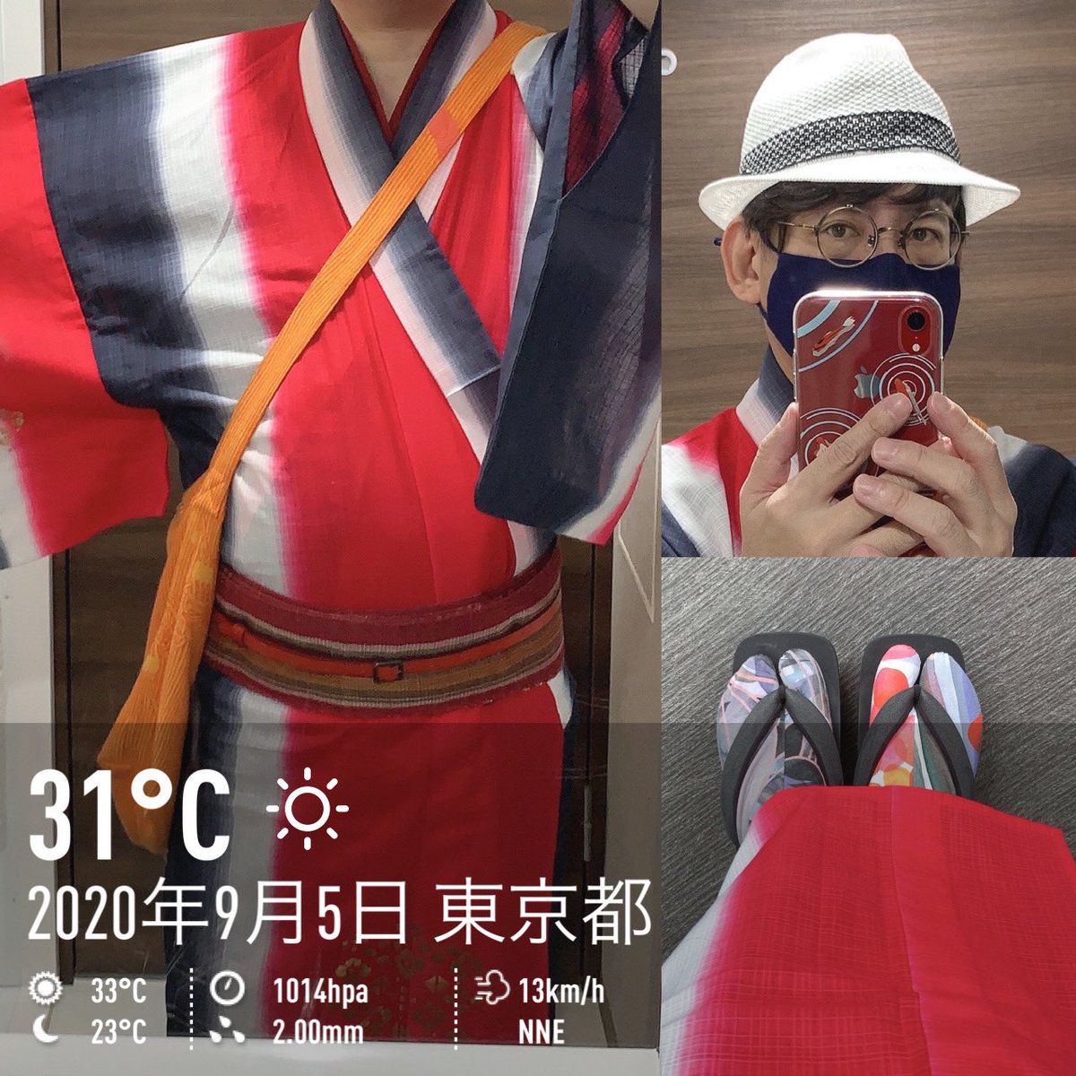 zero_cool_9001's tweet photo. 今日のコーディネート。これから、美容院と買い物へ。
帽子 → #無
着物 → #irodori彩り
帯 → #コメ兵
帯締・ベルト → #JsKenSystem
足袋 → #meku
履物 → #ゲタサンダル
鞄 → #irodori彩り
#男の着物姿 #男着物 #よしおキモノ #意識低い系普段着物 https://t.co/Yu5ayf2mAB