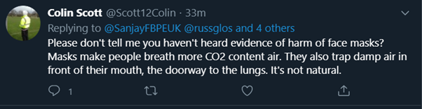 2/ When I ask for some of the 'plenty' of evidence - he doesn't provide any and says I should have heard of it before saying what the harmful effects were:
