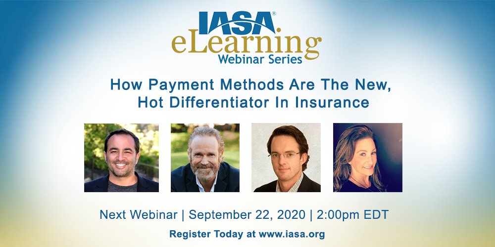 IASAINC's tweet photo. Register today https://t.co/eCnZy5Yk6q
How Payment Methods are the New, Hot Differentiator in Insurance
September 22, 2020
2:00pm-3:00pm EDT | 1 CPE Credit
#IASAorg #insurance #accounting #insurtech #finance #risk #cpecredits #input1 #oneincsystems #paymentus #invoicecloud https://t.co/yJqMgS9hQj