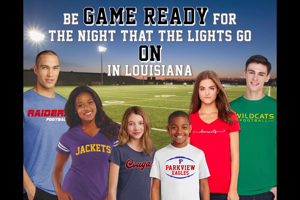 screenshotsllc's tweet photo. 🏈 WHO'S READY FOR SOME FOOTBALL?!?! 🏈

We are SO excited that Louisiana is FINALLY moving forward with fall sports!! 🏐🏈🏊‍♂️👟 Contact us at screenshotsapparel@gmail.com for all your custom fan gear needs. https://t.co/EXqVgHRdzN