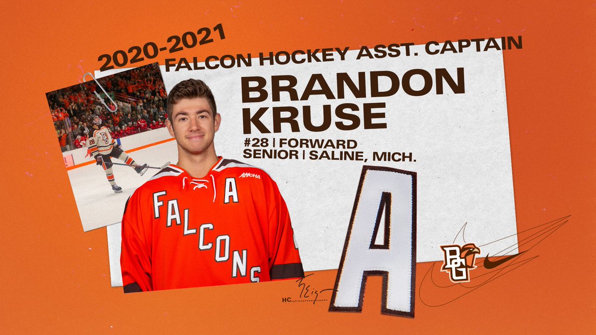 BGSUHKY's tweet photo. Introducing your 2020-21 Falcon Hockey Captains! Drop your stick taps below! 

#AyZiggy https://t.co/gfJ84Yvzyo