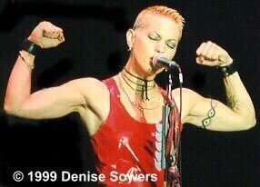 shaved head blonde joan jett . yes