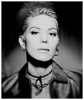 shaved head blonde joan jett . yes