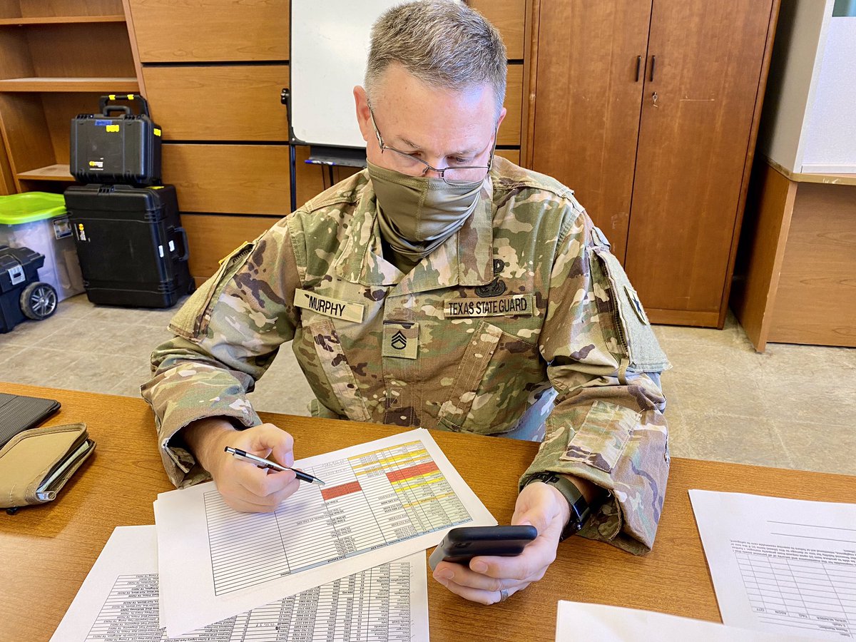 bghastingstx's tweet photo. There’s a saying “it takes an army”  While many Texas Guardsmen are supporting their fellow citizens displaced by Hurricane Laura there’s a small army of operations and logistics personnel working behind the scenes to keep them functioning effectively.  @TXSGOfficial https://t.co/rb6YSRuxZq