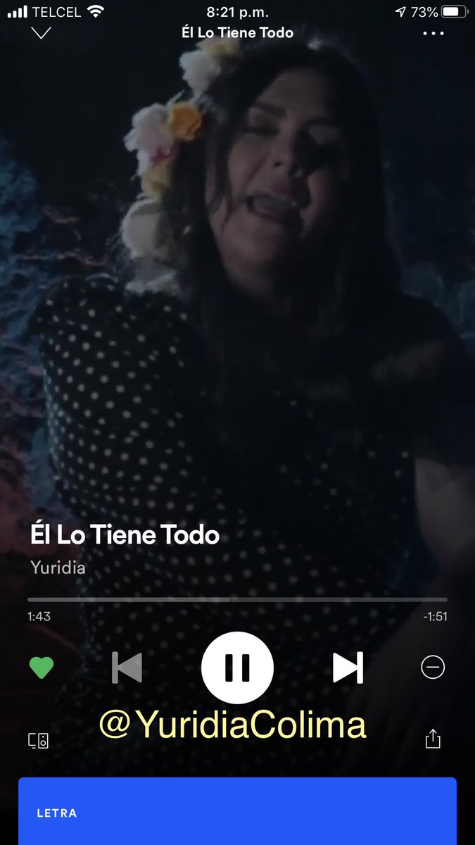 davidachavito's tweet photo. Amigos me ayudan a reproducir #ÉlLoTieneTodo de @yuritaflowers en Spotify y nos comentan una captura 🥺
Canción: https://t.co/d2H3iiil6c
YURIDIA REINA DE LA BALADA
#YuridiaFanClub #YuridiaColima @ferchafer @sonymusicmexico https://t.co/X3FIoL7Oyr