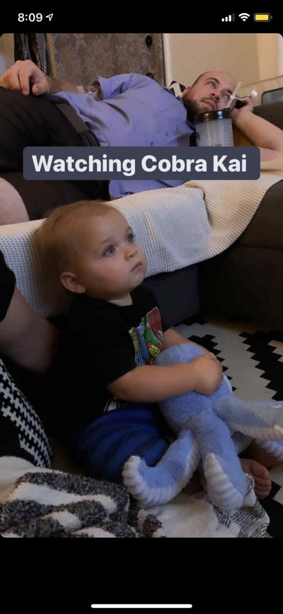 kurtwuckertjr's tweet photo. We don’t watch a lot of tv, but I have a soft spot for martial arts, so Cobra Kai is that sort of lame fun that reminds me of childhood, and Ronin was mesmerized.

He also loves bike rides!

#RoninAtlas
#RoninOnChain https://t.co/KG4wKYLO02 https://t.co/aQNX3Xel6x