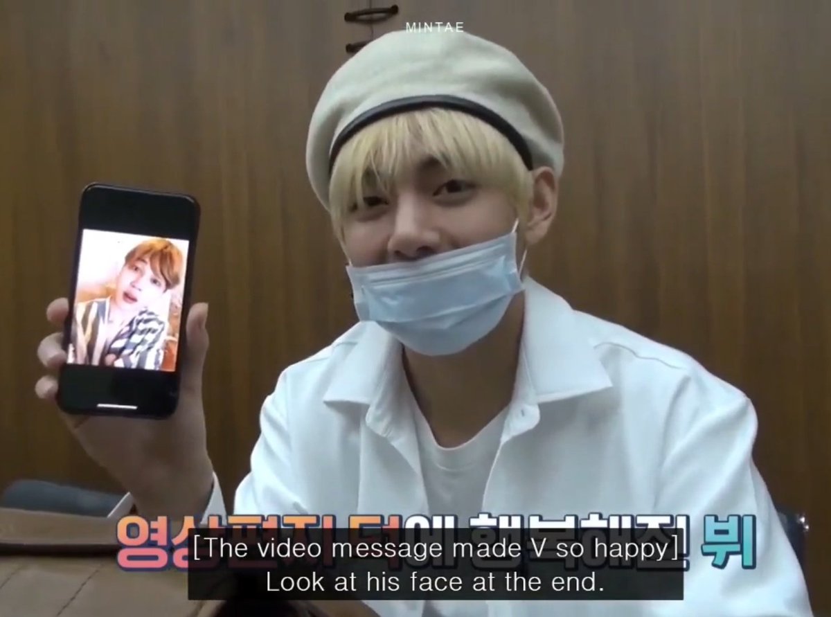 The video message recorded by Jimin himself with the boys made Taehyung so happy 