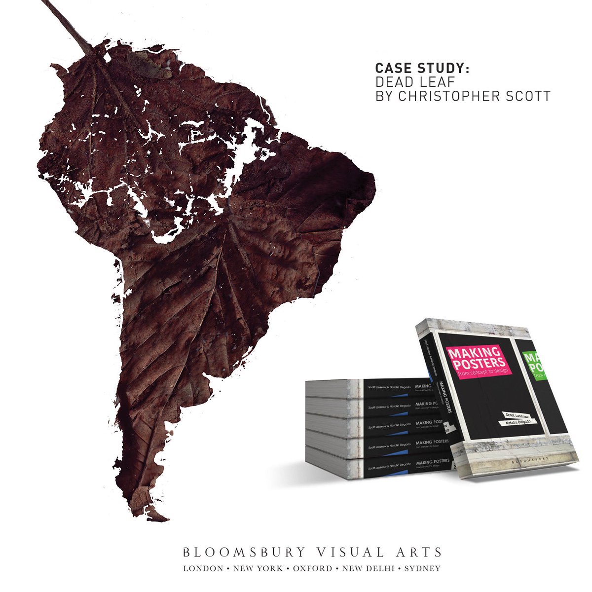 csgraphi's tweet photo. Happy to announce that my poster Dead Leaf has been featured as a case study in the new book ‘Making Posters’ by Scott Laserow and @delgadonatalia published by @BloomsburyBooks

Thanks to Scott and Natalia
https://t.co/COzeeHqSUQ
#makingposters #deadleaf #posters #graphicdesign https://t.co/Cto9nNSe3m