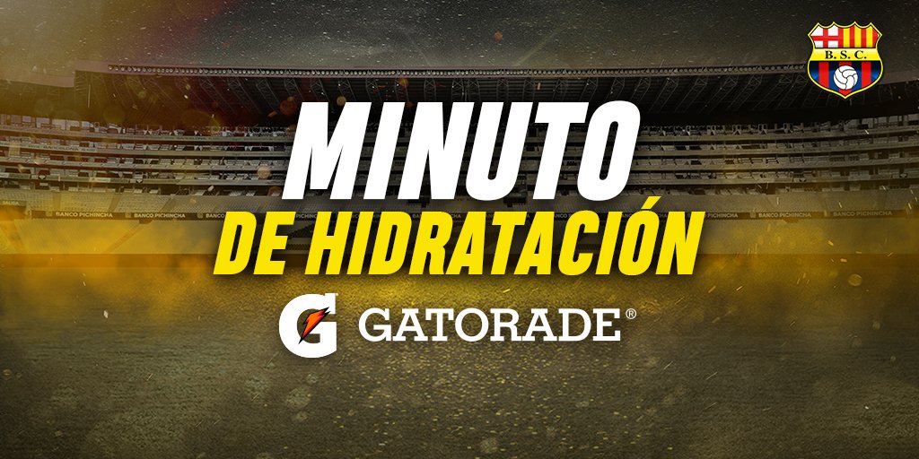 BarcelonaSC's tweet photo. ⌚️ 70´ #MRSCvsBSC 0-2
⏸️ El árbitro pausa el partido y nuestros jugadores se hidratan con @gatoradeecuador 🔋
#LigaProBancoPichincha | #VamosÍdolo 🟡⚫️ https://t.co/FtYbqT3hUm