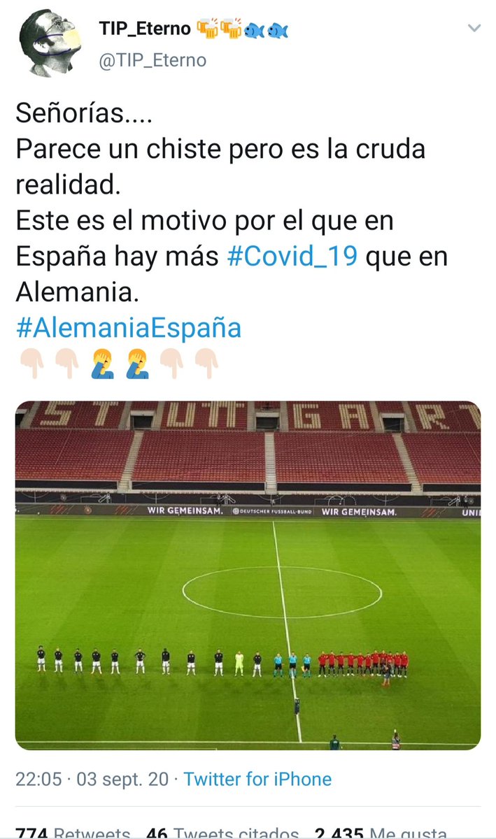 RodrigoLlarena's tweet photo. Mucha repercusión la foto en el partido de ayer Alemania-España para, de manera falsa y sesgada, atizar a los compatriotas. Pero a la hora de citar fuentes o respetar ideas ajenas sin apropiación cultural eso ya... #MoralidadParcial #RTFacil #TodosMalosMenosYo #ConsejosVendo https://t.co/CNsLNlN0gy