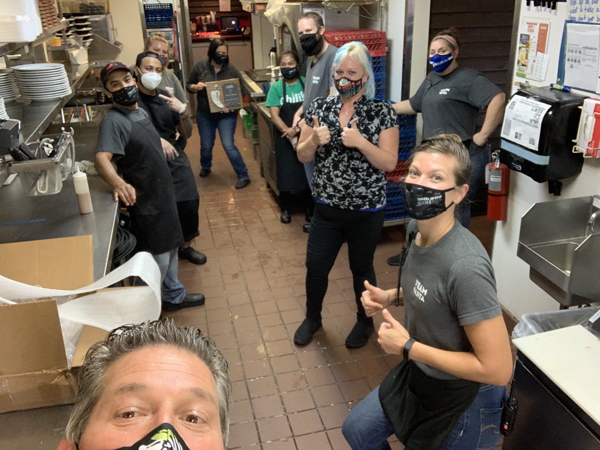 Having a great time with a great team!! High five to my Newest managing Partner and 5 star winner, Michaela and team!! You guys rock it out every day and I couldn’t be prouder!! #chilislove ⁦<a href="/DingmanAdam/">Adam Dingman</a>⁩ ⁦@Cara_Destinlife⁩