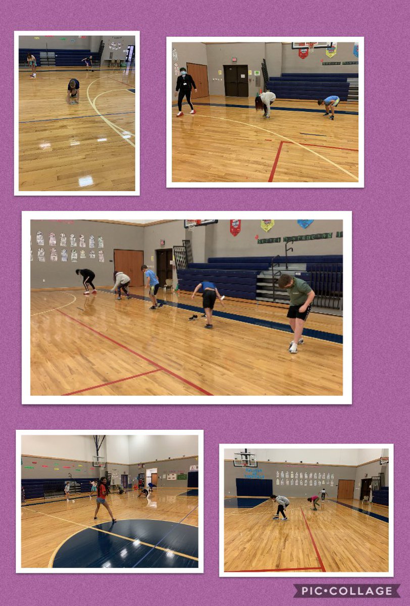 So great being back at school! Working on  balance with a little mission impossible challenge with shoes! Thanks twitter friends!! <a href="/LindseyElem/">Lindsey  Elementary</a>