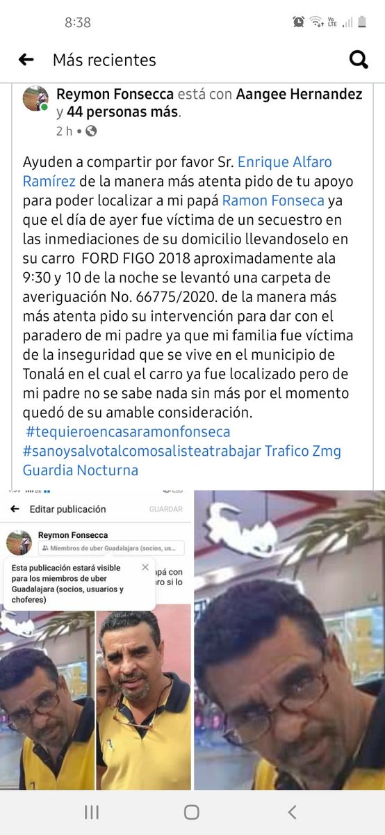 Lic_Ranna's tweet photo. Es papá de un buen amigo, ayuda a difundir por favor sucedió en Tonala Jalisco!!! https://t.co/pU9CJaauQs
