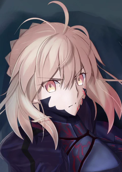 セイバーオルタ描きました。ライダー戦はほんと好き
#FateHF 
#Fate 