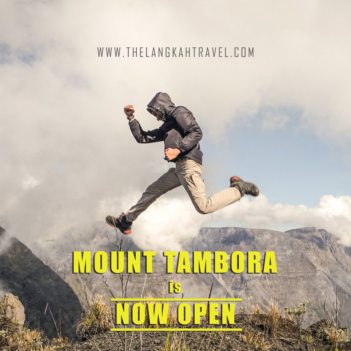Gunung Tambora sudah resmi dibuka!

Bagi anda yang ingin kabur dari corona dan ingin melihat caldera bekas letusan dahsyat di Tahun 1815, hubungi kami untuk penawaran spesialnya!
Ada DISKON lho untuk periode booking hingga akhir September ini 😘
thelangkahtravel.com