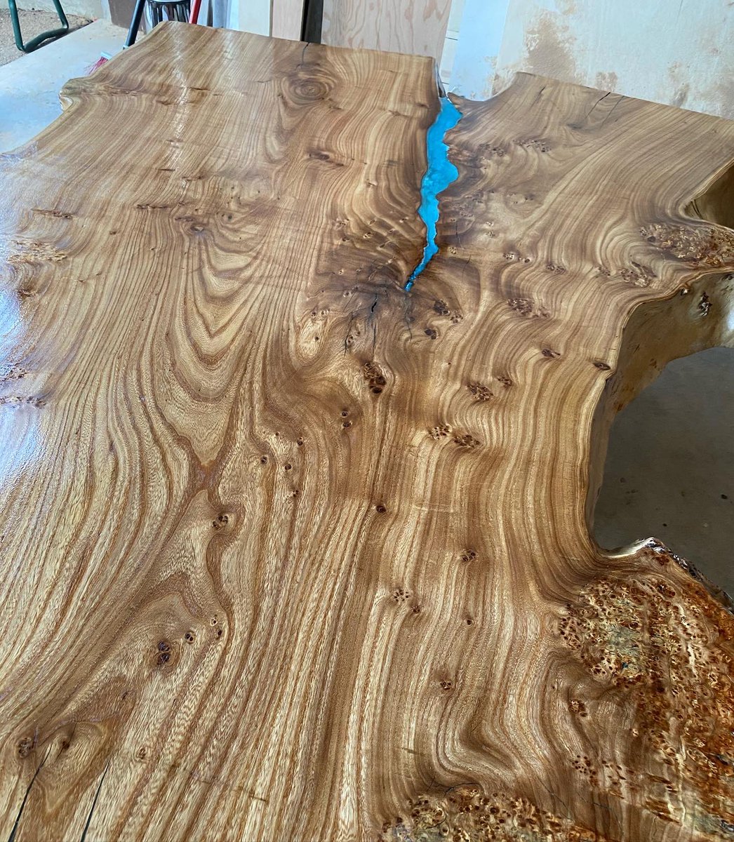 Davinaboulineau's tweet photo. So proud of my summer project! Almost done! Beautiful Ash wood coffee table and fireplace mantels!! #liveedgewood #summerproject https://t.co/s0eRqDR9NT