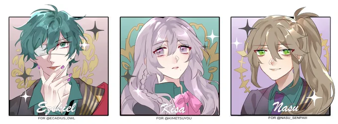 Hello!! i just realize this acc is 1k followers alrd 😭 Thank you so much for all your support!
I will post my friends oc's challenge little by little. Thank you so much for lending ur lovely ocs! Hope u guys like the result.
@ecadius_owl @KimetsuYou @Nasu_Senpaiii 
#obeymemc 