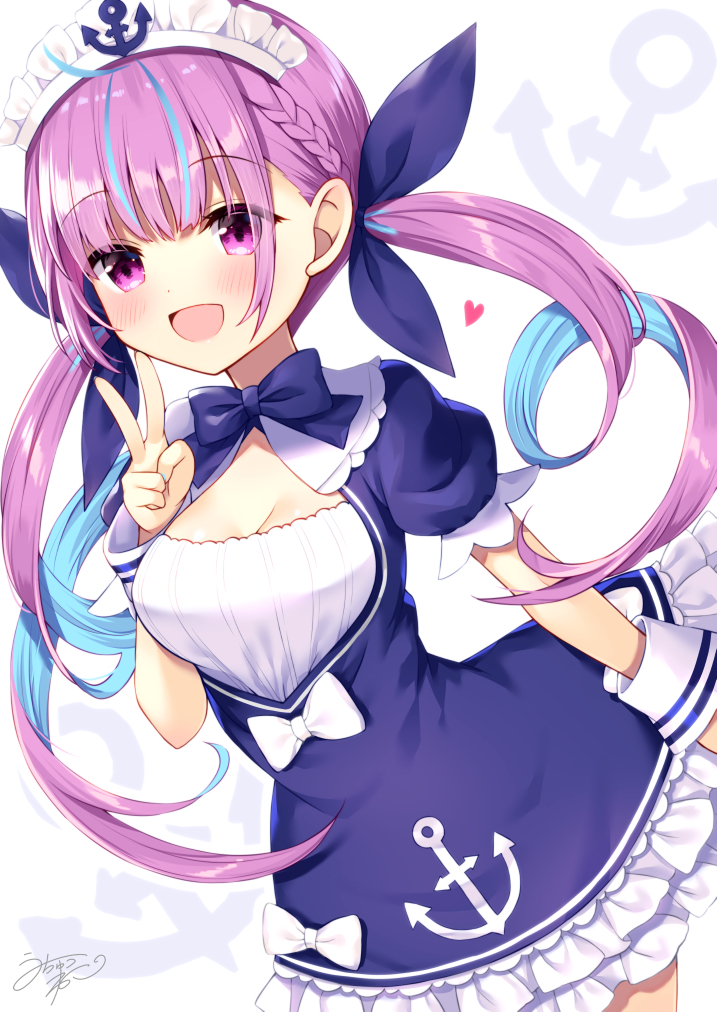 湊あくあ 「あくあちゃん
#あくあーと 」|うちゅうねこ🛸のイラスト