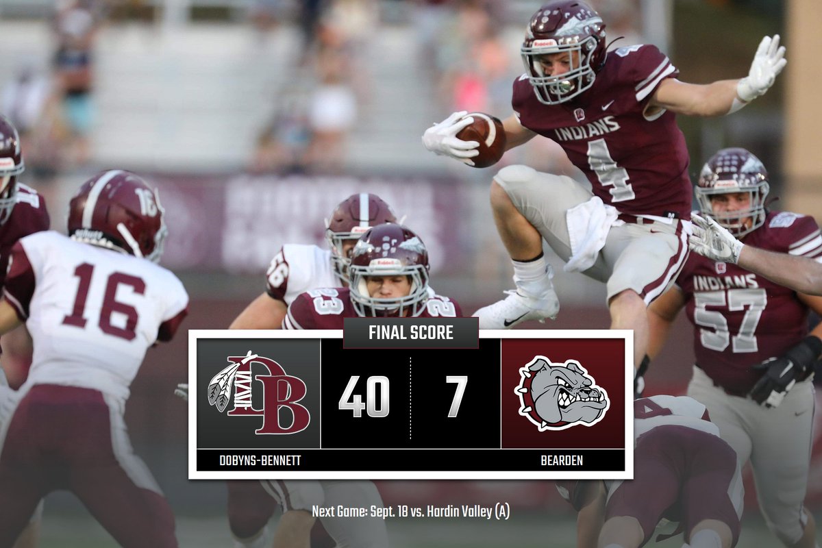 FINAL | Indians 🏈

The Indians clear the Bulldogs, 40-7! The Tribe is off next week but then on the road to Hardin Valley on Sept. 18th! #RollTribe 

Original 📸: <a href="/docophotography/">DoCo Photography</a>