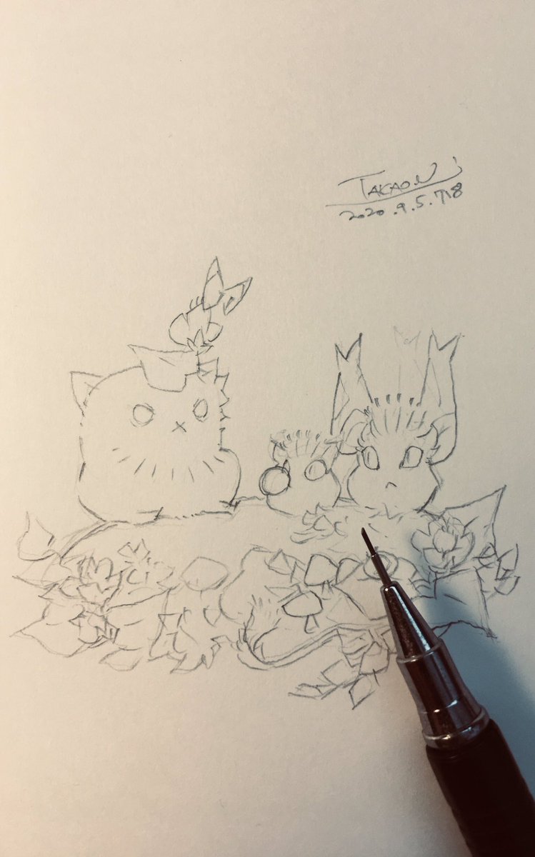 新しい絵!これはカラーにする予定です☺️ 