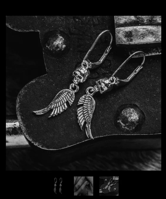 contemplating getting this pair of earrings that have just a slight angsty reminder (to me) of hawks's fate in their design........☠☠☠☠???? 