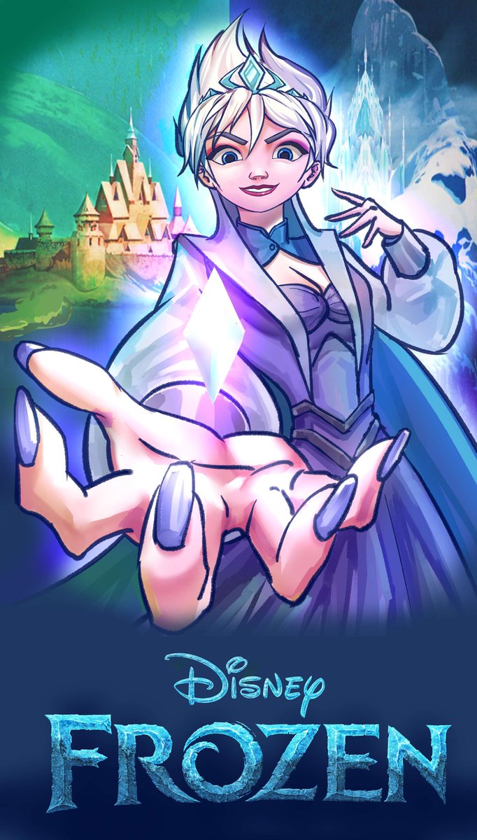 Meierqishi's tweet photo. #Elsa #Frozen #Frozen2  I didn't draw the background•﹏•. I did not draw the title https://t.co/G0RiWTcZu8